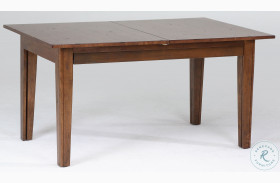 Toluca 132" Rustic Amber Extendable Rectangular Leg Dining Table