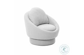Sammy Light Grey Boucle Swivel Lounge Chair