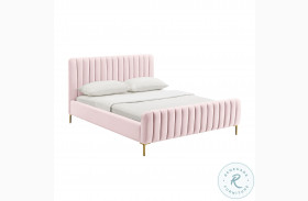 Angela Blush Upholstered Full Platform Bed