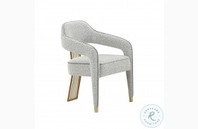 Corralis Speckled Grey Boucle Dining Chair