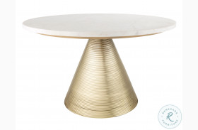 Tempo Marble Gold and White Cocktail Table