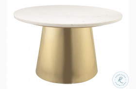 Bleeker Marble and Brushed Gold Cocktail Table