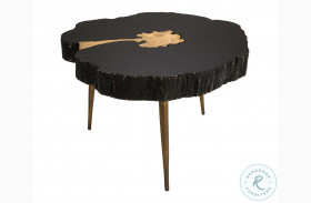 Timber Black and Brass Cocktail Table
