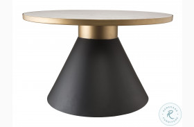 Richard White and Black Marble Cocktail Table