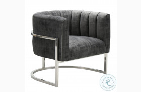 Magnolia Grey Chair With Silver Base