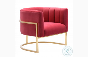 Magnolia Hot Pink Velvet Chair