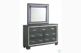 Kenzie Gray 7 Drawer Dresser With Mirror