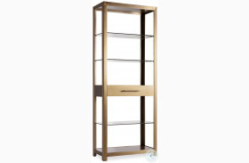 Curata Brushed Brass Bunching Bookcase