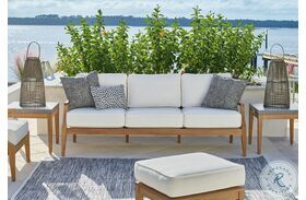 Coastal Living Chesapeake Canvas Natural Outdoor Sofa