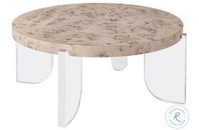 Tranquility Aerial Mappa Burl Cocktail Table