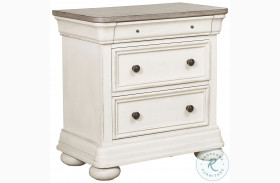 Lafayette Wood Tone And Fresh White Painted Nightstand