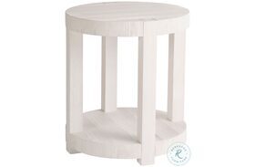 Weekender White Sand Hermosa Round End Table