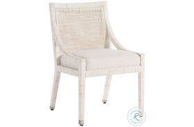 Weekender White Rattan Longboat Dining Chair