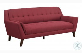 Browning Brick Red 79" Sofa