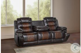 Nikko Brown Dual Reclining Sofa