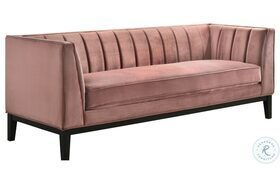 Calabasas Marine Rose Velvet Sofa