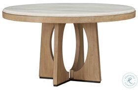 Escape Glazed Natural Oak 54" Round Dining Table