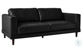 Hanson Fiero Black Leather Sofa