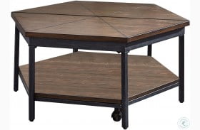 Ultimo Mocha And Black Lift Top Cocktail Table