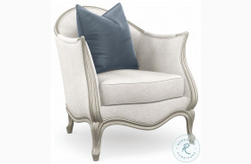 Special Invitation Soft Silver Paint Oatmeal Chair