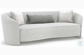 Ahead Of The Curve Matte Pearl Chenille Sofa