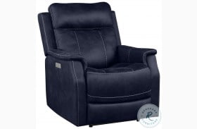 Valencia Ocean Blue Recliner with Power Headrest And Footrest