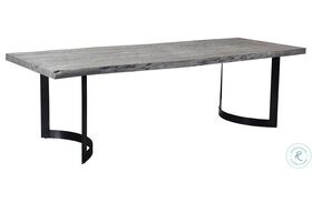 Bent Sandblasted Gray 98" Dining Table