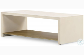 Hugo Parchment White Coffee Table
