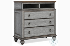 Plymouth Distressed Gray Wash Media Chest
