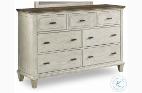 Newport Off White And Rustic Brown Dresser
