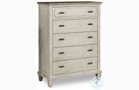 Newport Off White And Rustic Brown Drawer Chest