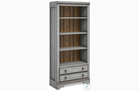 Plymouth Distressed Gray Wash File Bookcase