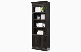 Washington Heights Washed Charcoal 32" Open Top Bookcase