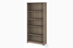 Cabot Ash Gray Tall 5 Shelf Bookcase