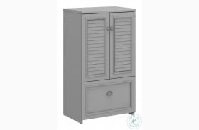 Fairview Cape Cod Gray 2 Door Storage Cabinet With File Drawer