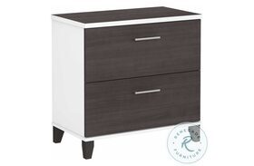 Somerset Storm Gray And White 2 Drawer Lateral File Cabinet