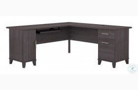 Somerset Storm Gray 72" L Shaped Desk With Storage
