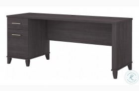 Somerset Storm Gray 72" Office Desk With Drawers