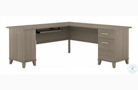 Somerset Ash Gray 72" L Shaped Desk With Storage