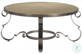Villa Toscana Criollo And Textured Carbone Round Cocktail Table