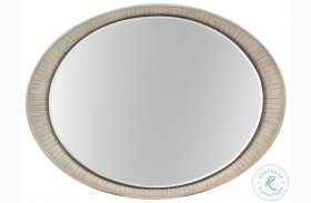 Elixir Serene Gray Beige Oval Accent Mirror