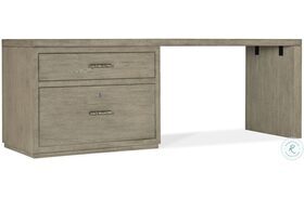 Linville Falls Soft Smoked Gray 84" Desk with Lateral File Cabinet