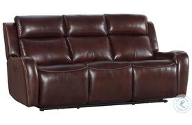 Wainwright Reddish Brown Dual Power Reclining Sofa