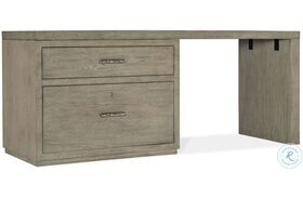 Linville Falls Soft Smoked Gray 72" Desk with Lateral File Cabinet