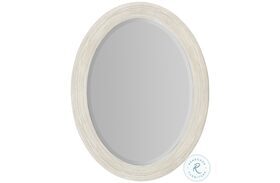 Amelia Textured Light Gray Oval Mirror