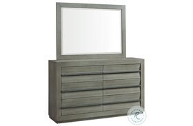 Cosmo Gray 7 Drawer Dresser With Mirror