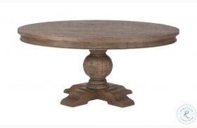 Chatham Downs Weathered Teak 72" Round Dining Table