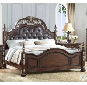Maximus Madeira Queen Upholstered Poster Bed