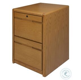 Contemporary Oak 2 Drawer File Cabinet