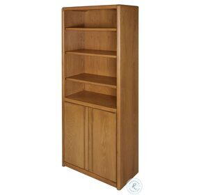 Contemporary Medium Oak Lower Doors Bookcase